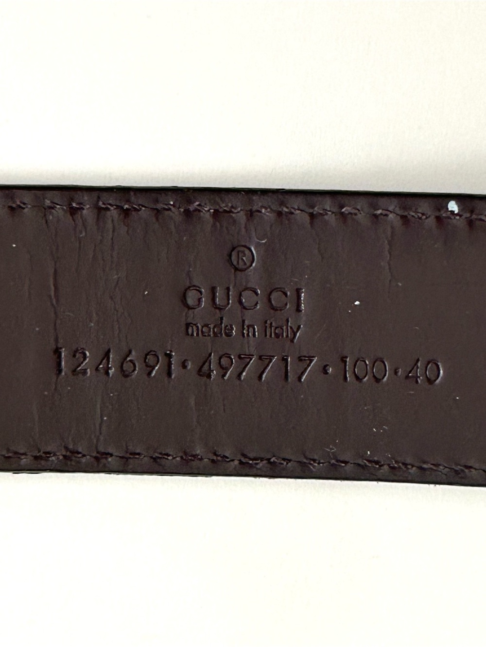 Gucci Square G Logo Buckle Leather Belt Black - Size 38 - Mens - Picture 8 of 11